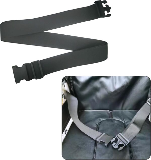 Wheelchair Safety Strap Seat Belt Adjustable Anti-Fall Extra Long Size-Suitable Universal Harness with Buckle Patients Chair Medical Seniors Disable Prevent Sliding Belt Restraints Straps(Black)