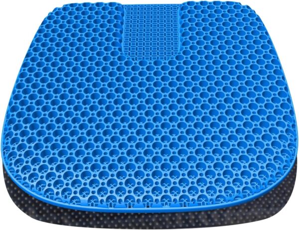 Large Gel Seat Cushion for Long Sitting with Non-Slip Cover,Soft & Breathable,Seat Cushion for Chair,Car,Office,Desk Chair,Wheelchair (Medium Size)